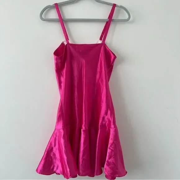 Vintage Victoria’s Secret Gold Label Pink Slip Dress. Drop hem with lace. Great - Picture 4 of 6